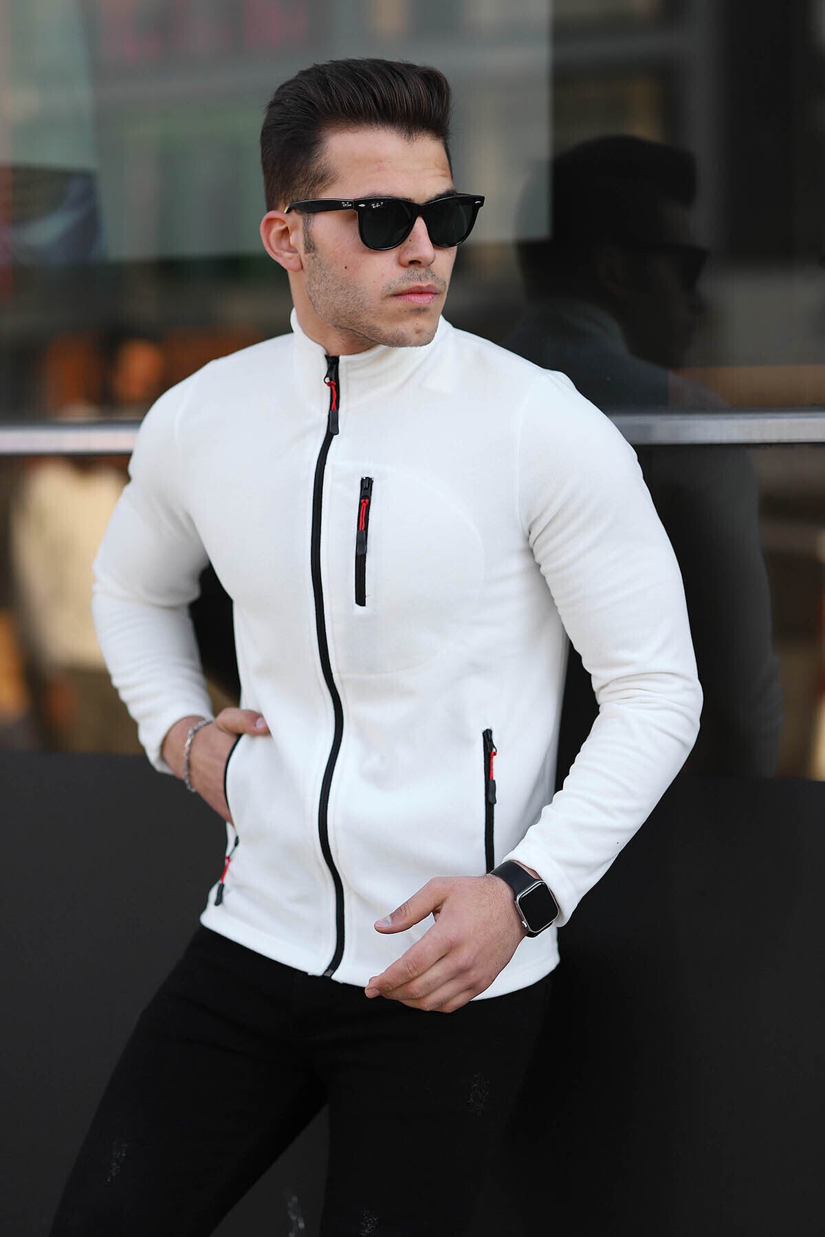 Erkek Polar Soğuya Dayanıklı Standart-fit 3 Cepli Tüylenme Yapmayan Erkek Polar Hırka