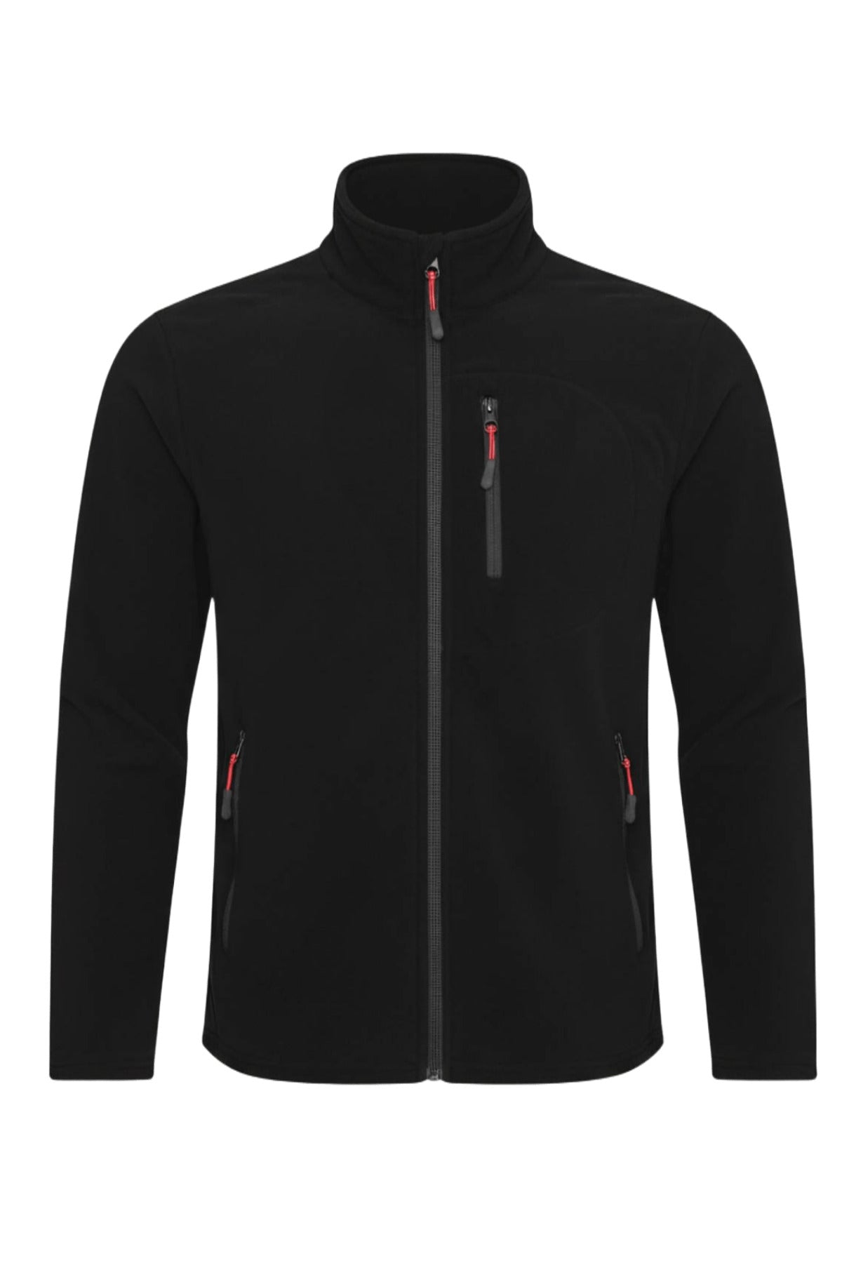 Siyah Erkek Polar Soğuya Dayanıklı Standart-fit 3 Cepli Tüylenme Yapmayan Erkek Polar Hırka