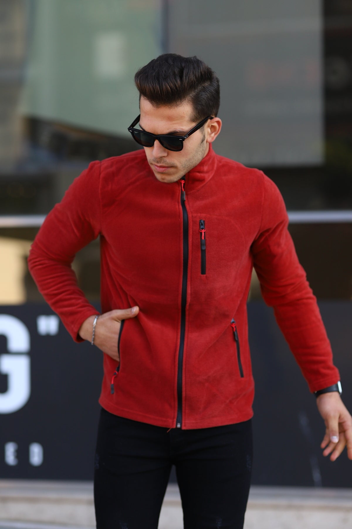 Erkek Softshell Polar Standart Tam Fermuarlı 3 Cepli Erkek Polar Hırka