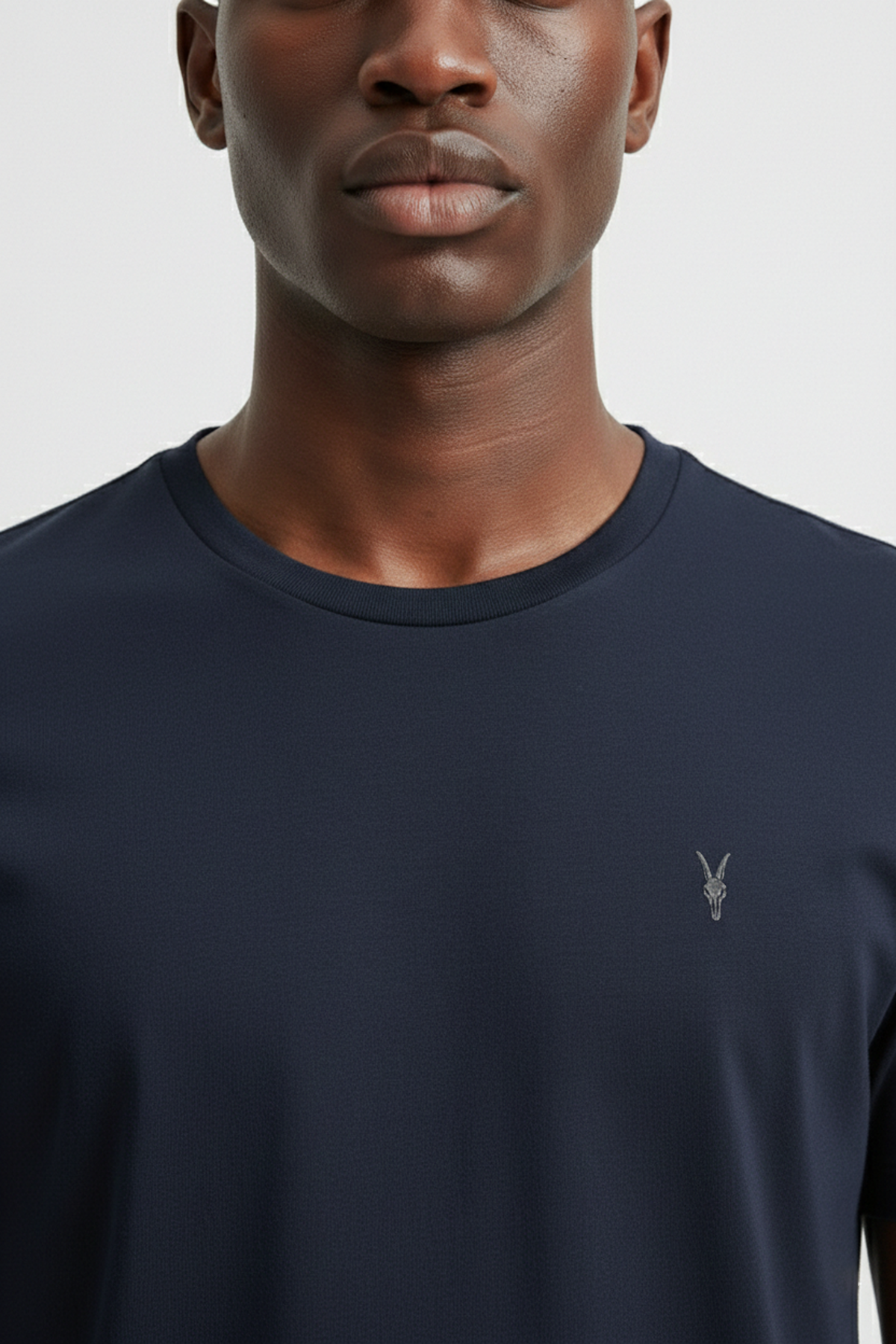 Erkek Lacivert Standart Kesim Bisiklet Yaka %100 Pamuk Kısa Kollu Erkek Tişört T-shirt