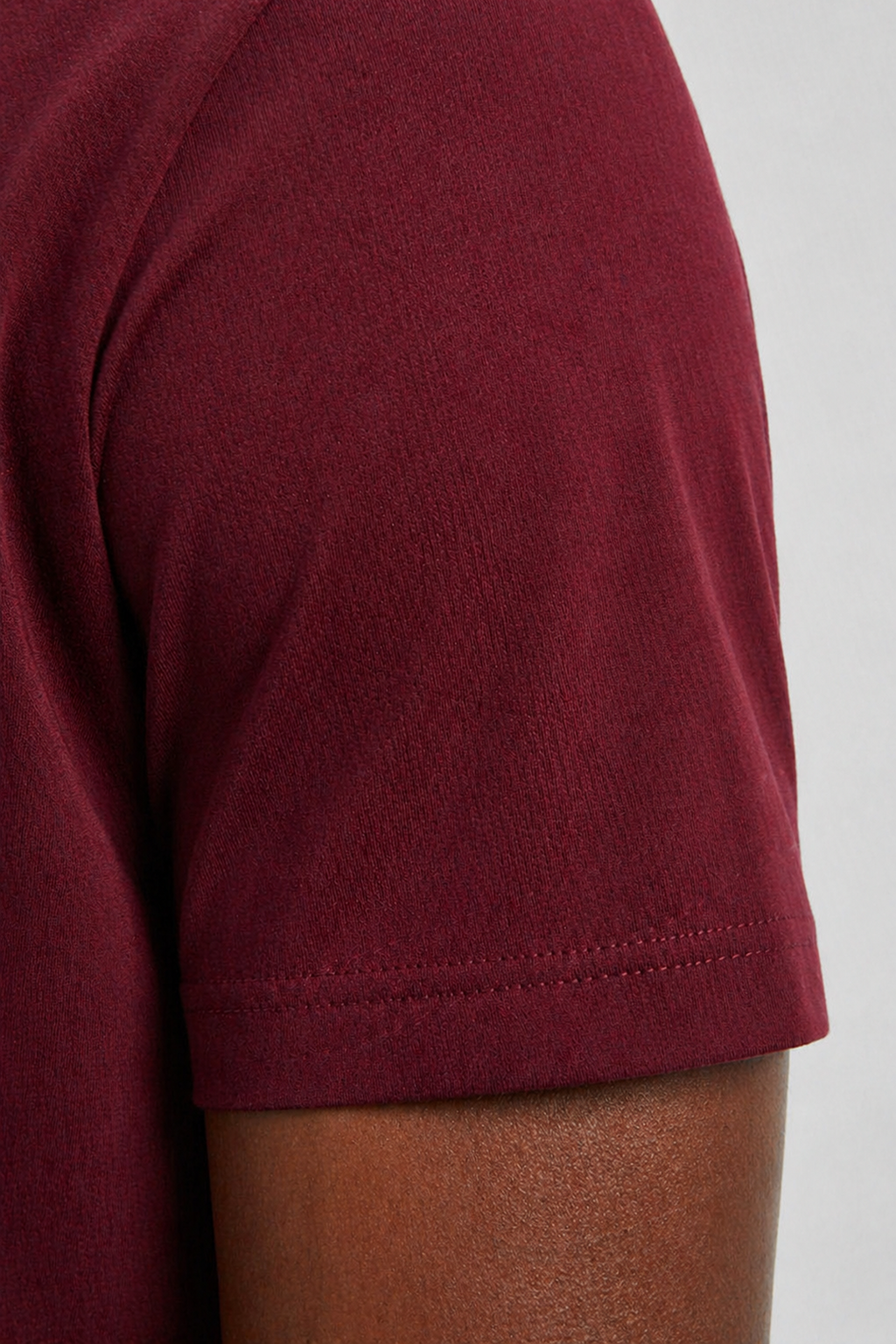 Bordo Erkek Tişört Standart-fit Bisiklet Yaka Düz Erkek Tişört T-shirt