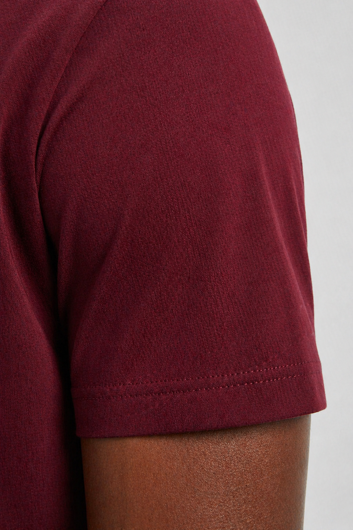 Bordo Erkek Tişört Standart-fit Bisiklet Yaka Düz Erkek Tişört T-shirt